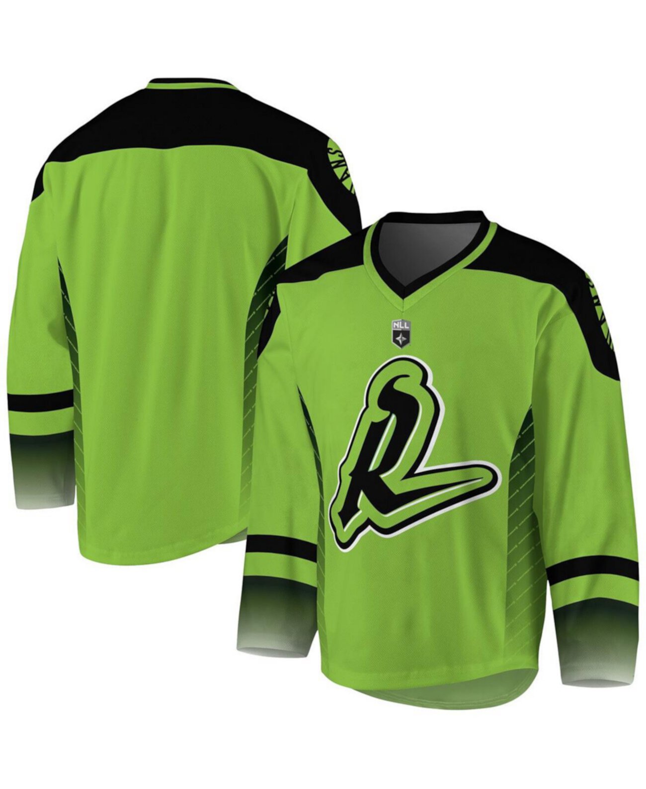 Мужская зелено-черная футболка Saskatchewan Rush Replica ADPRO Sports