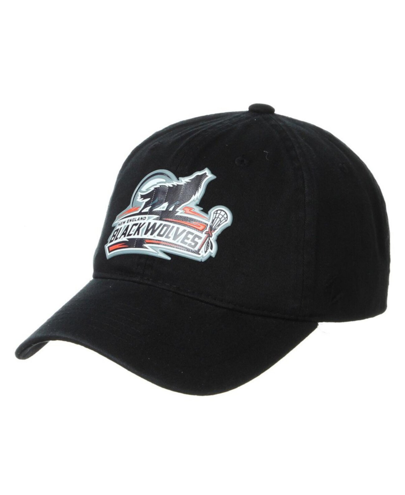 Мужская черная регулируемая шапка с логотипом New England Black Wolves Primary Logo Zephyr
