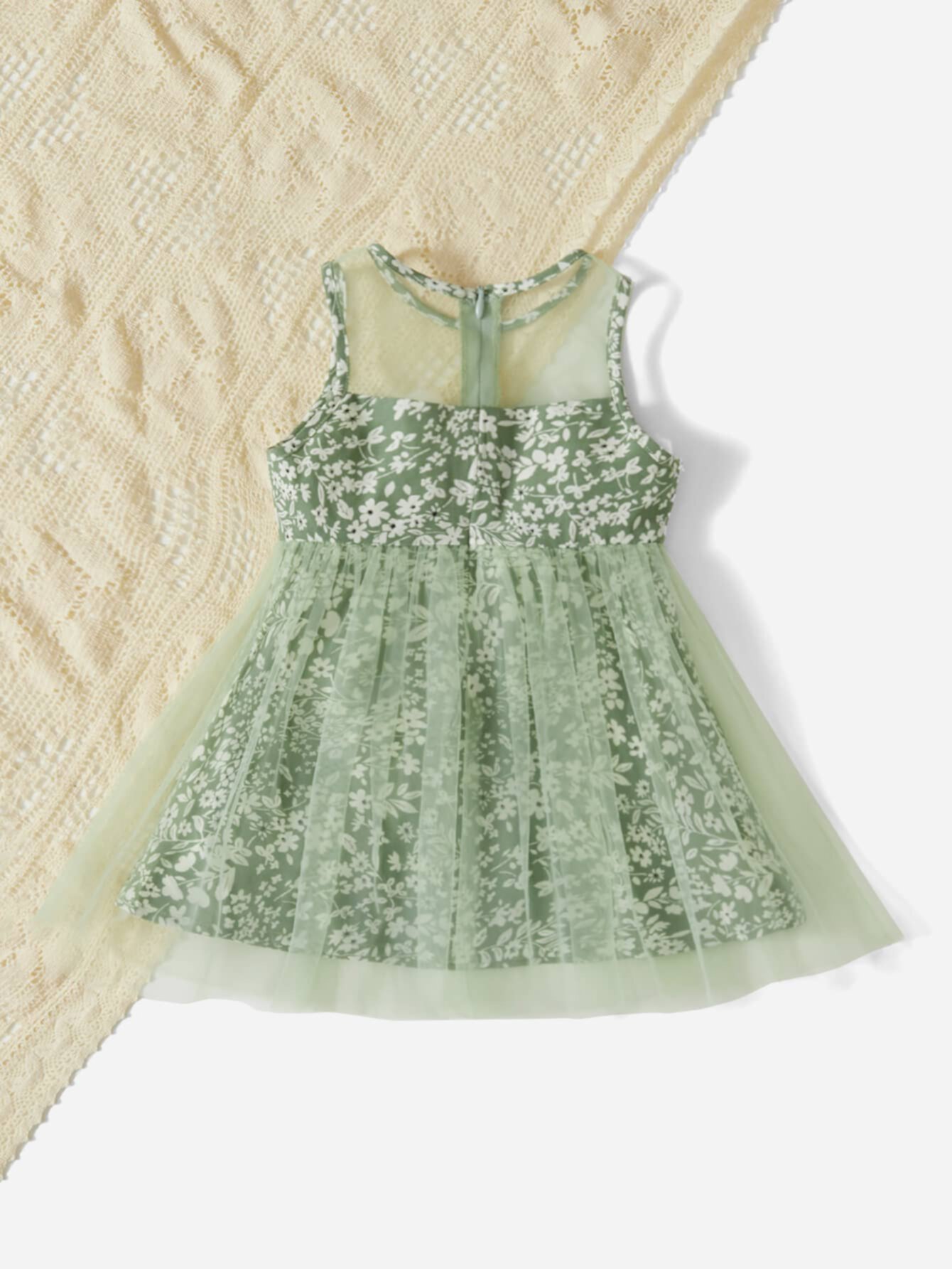 SHEIN для детей Вечернее платье с цветочным принтом сетчатый SHEIN