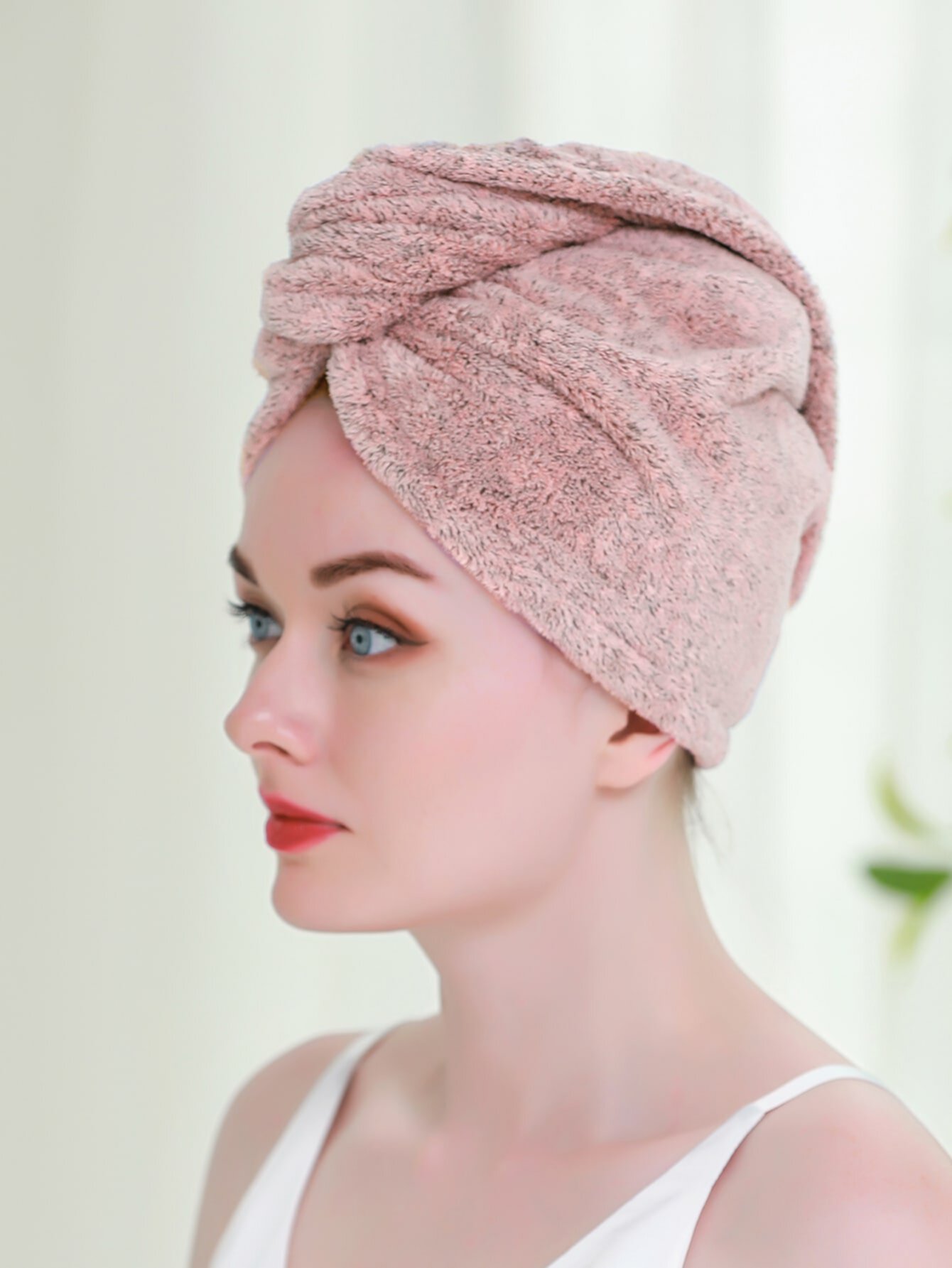 3шт Банное полотенце & шапочка для сушки волос & повязка на голову для ванны SHEIN