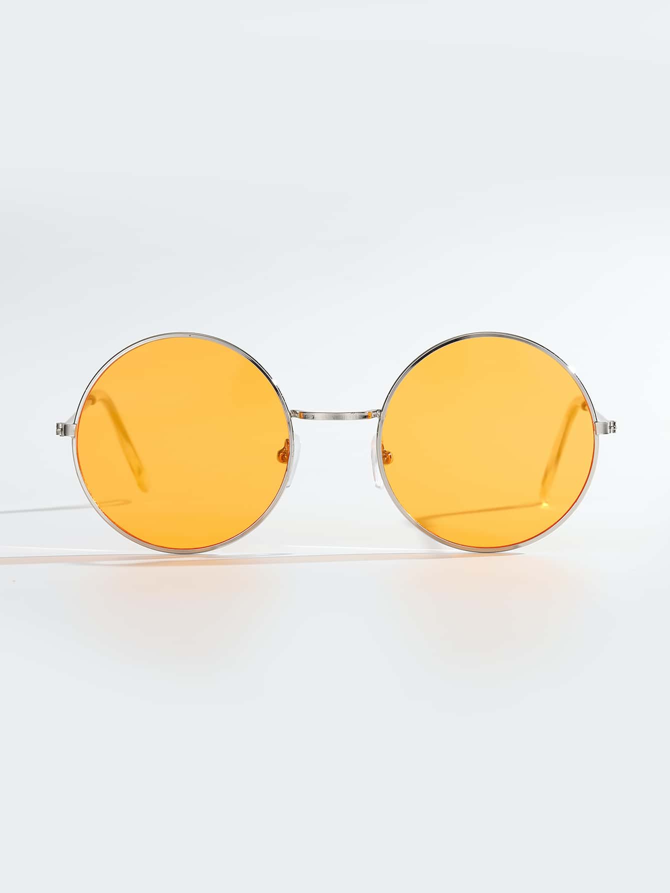 Мужские солнцезащитные очки с тонированными линзами в круглой оправе SHEIN