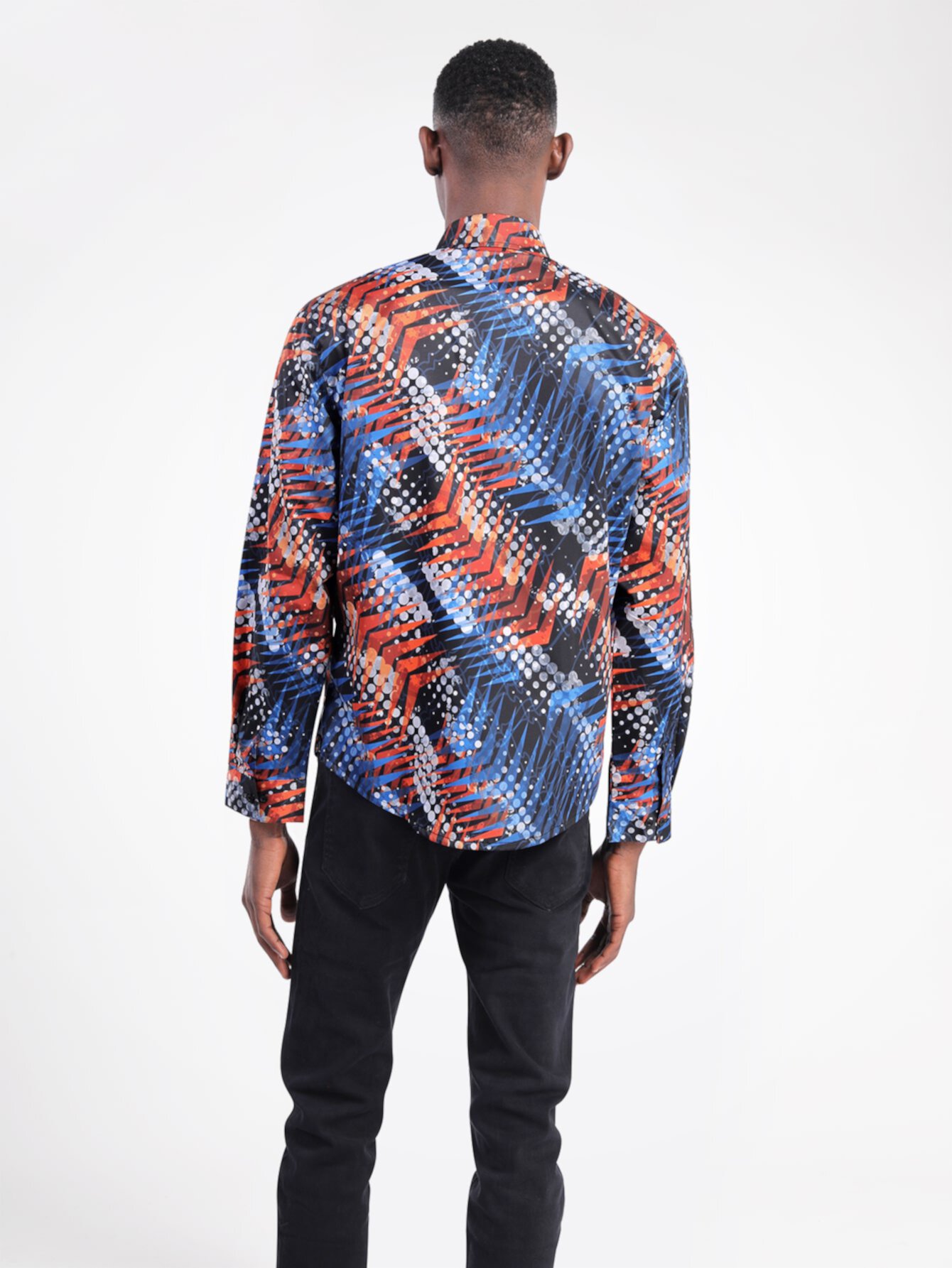 CLOUDSTYLE Рубашка в горошек & с геометрическим принтом для мужчины CLOUDSTYLE