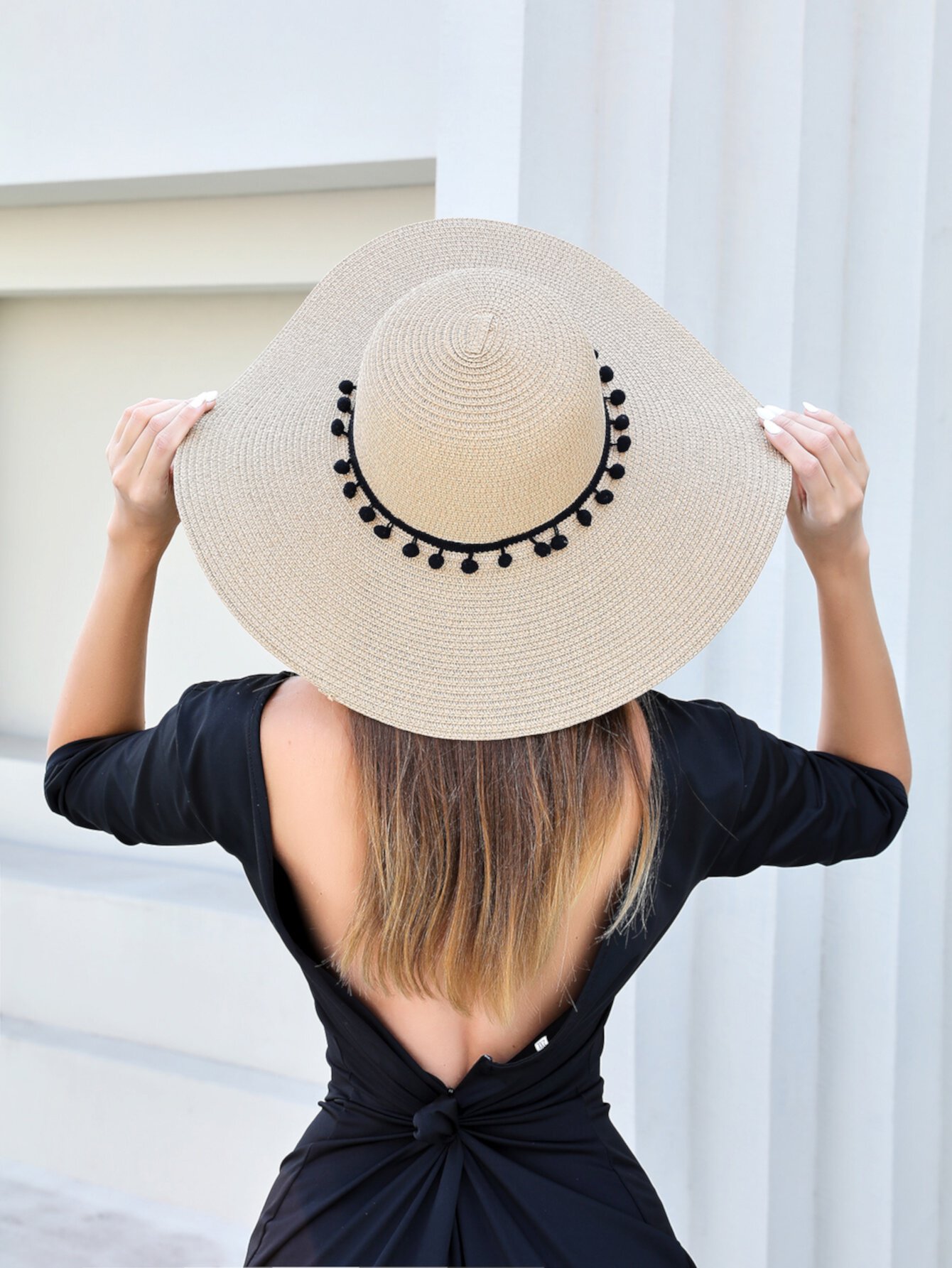 Соломенная шляпа минималистичный SHEIN