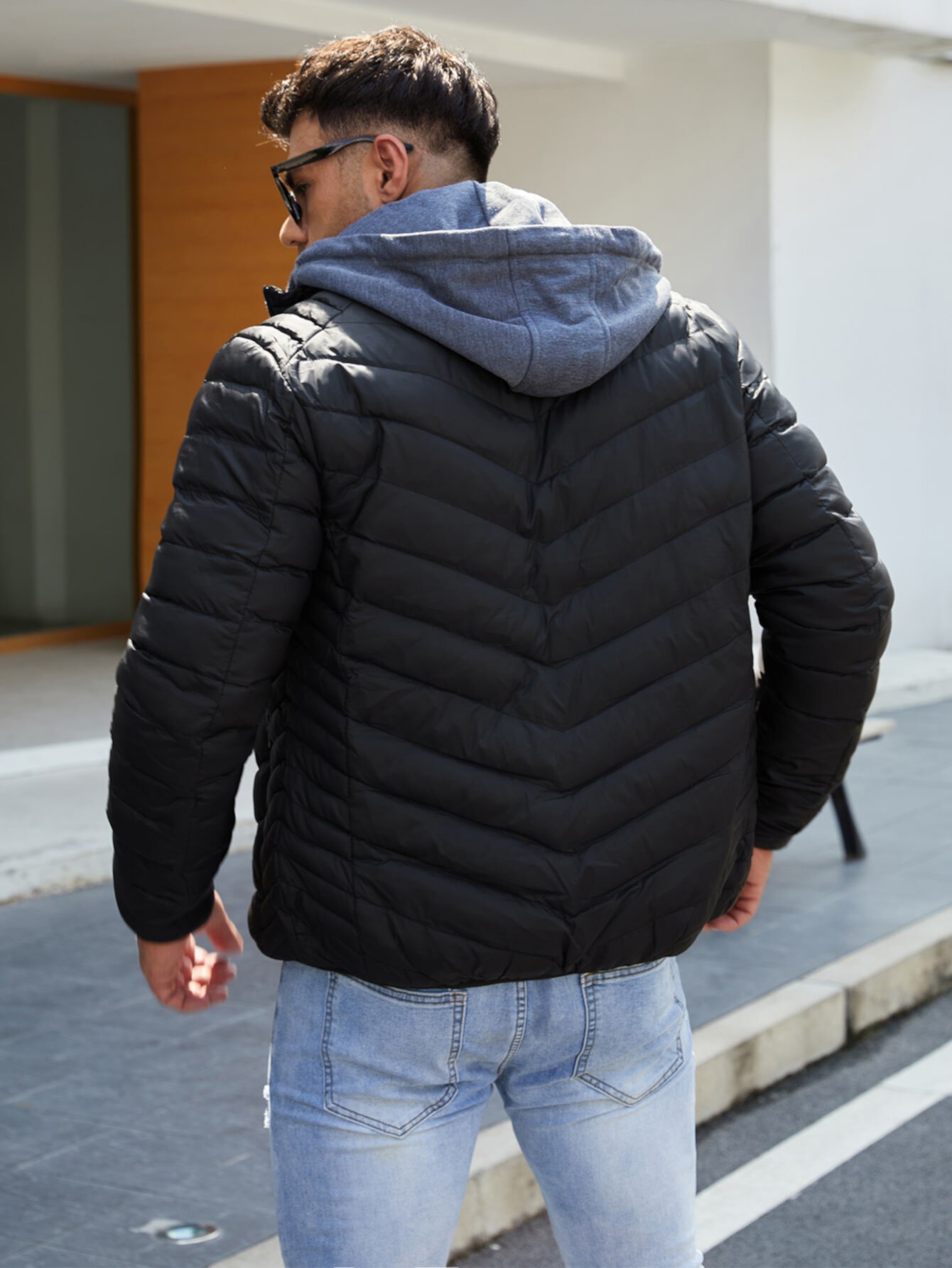 Extended Sizes для мужчины Зимнее пальто с капюшоном 2 в 1 SHEIN