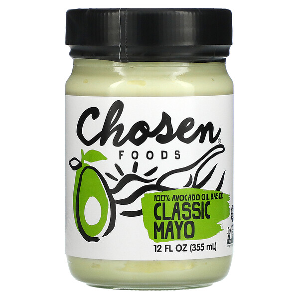 Классический майонез на основе 100% масла авокадо, 12 жидких унций (355 мл) Chosen Foods