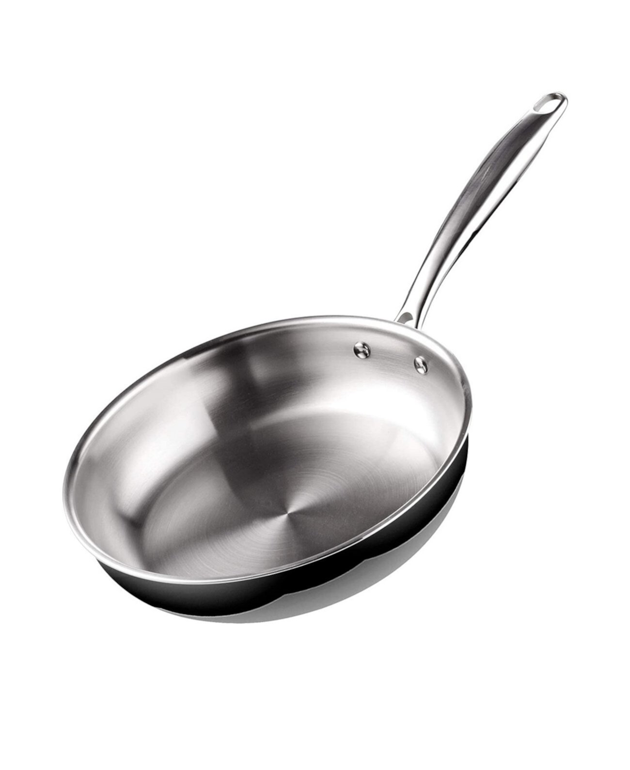 10-inch Tri-Ply Full Clad Stainless Steel Frying Pan, Silver Cook N Home