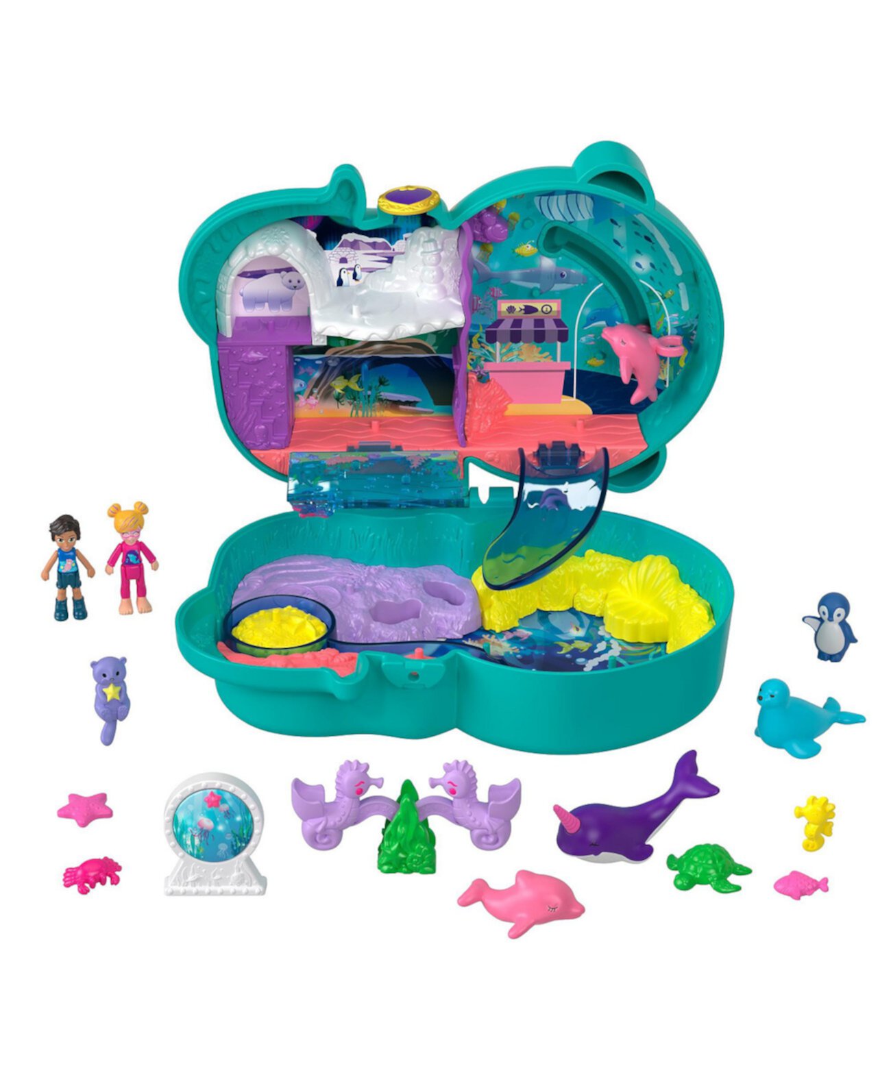 Заказать Другие игрушки и игры Компактный Аквариум Выдры Polly Pocket, цвет  - многоцветный, по цене 2 250 рублей на маркетплейсе Usmall.ru