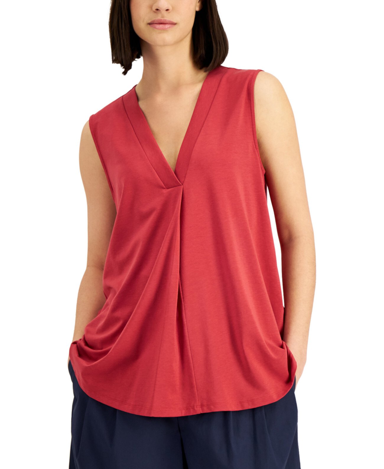 Многоцветная блуза с V-образным вырезом и сборками Weekend Max Mara