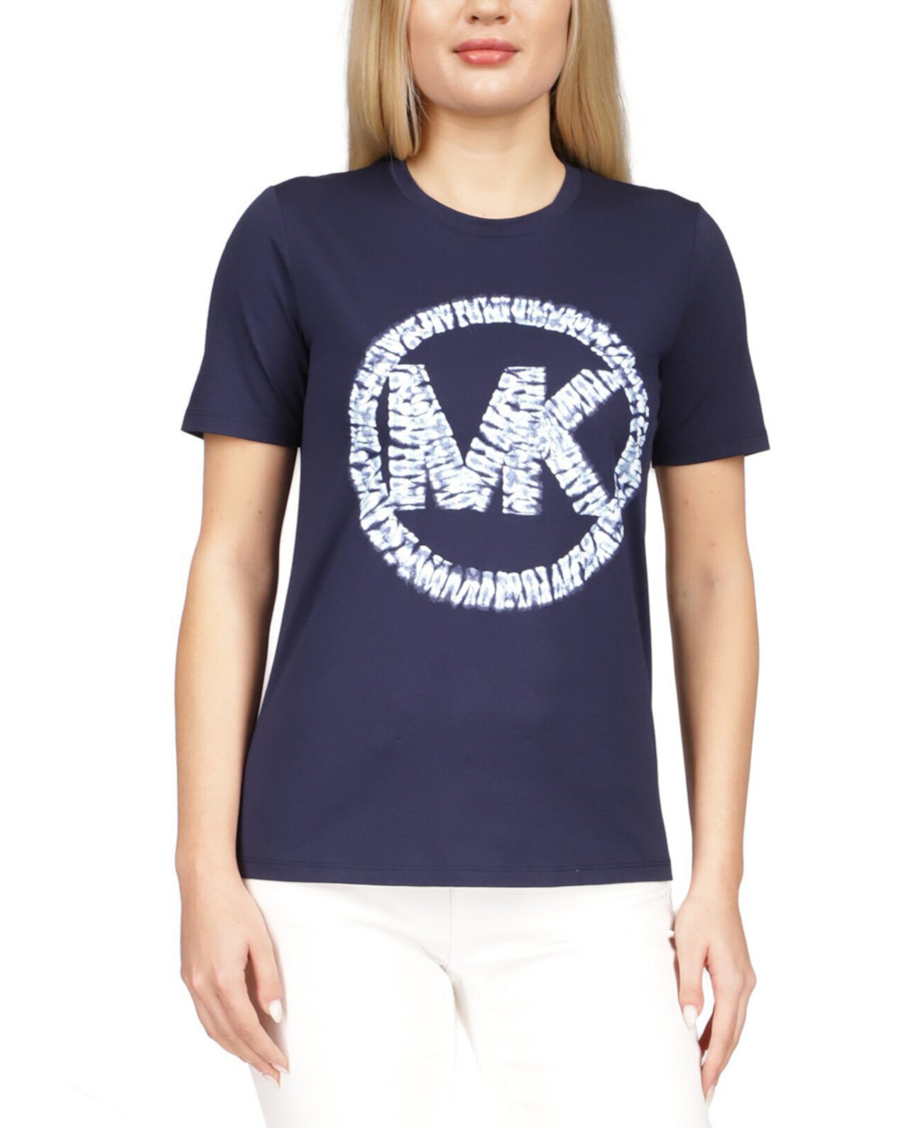 Женская футболка из органического хлопка с принтом и логотипом Michael Kors