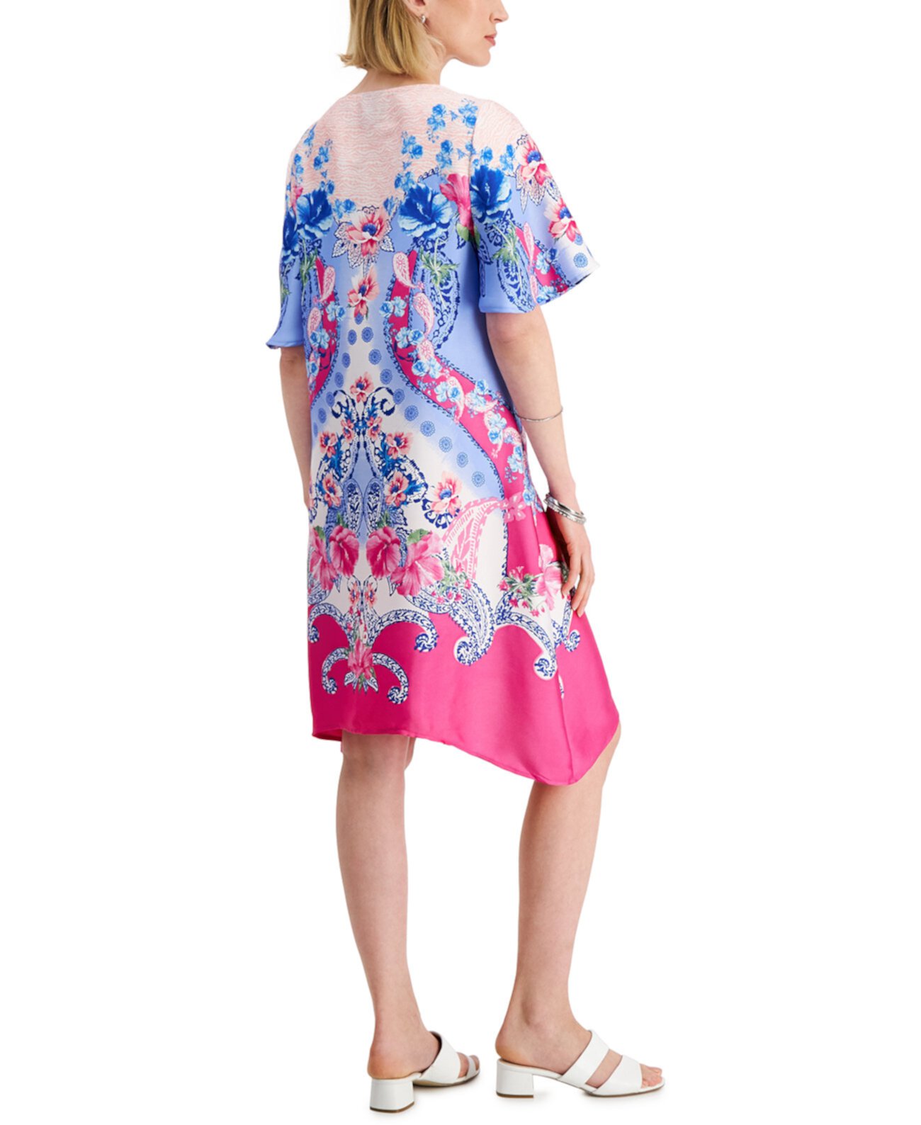 Миниатюрное свободное платье с принтом, созданное для Macy's J&M Collection
