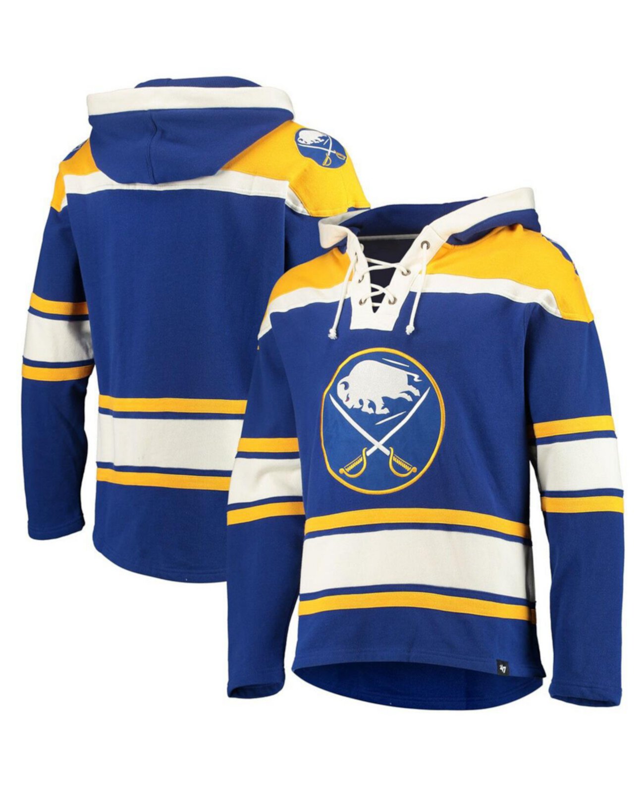 Мужская Толстовка '47 Brand Royal Buffalo Sabres Superior Lacer Team '47 Brand