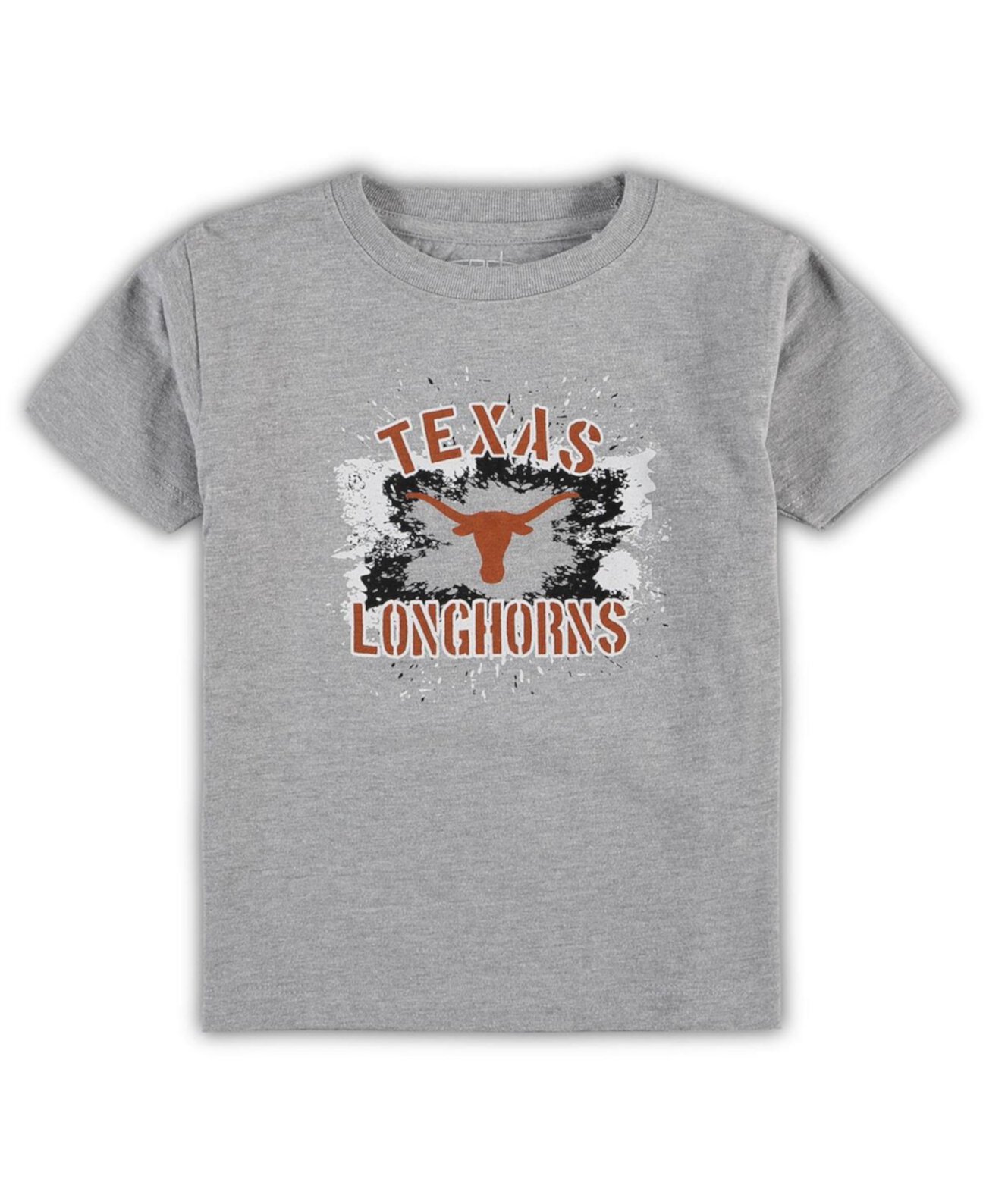 Футболка унисекс унисекс серая Texas Longhorns Splatter Toni для дошкольников Garb