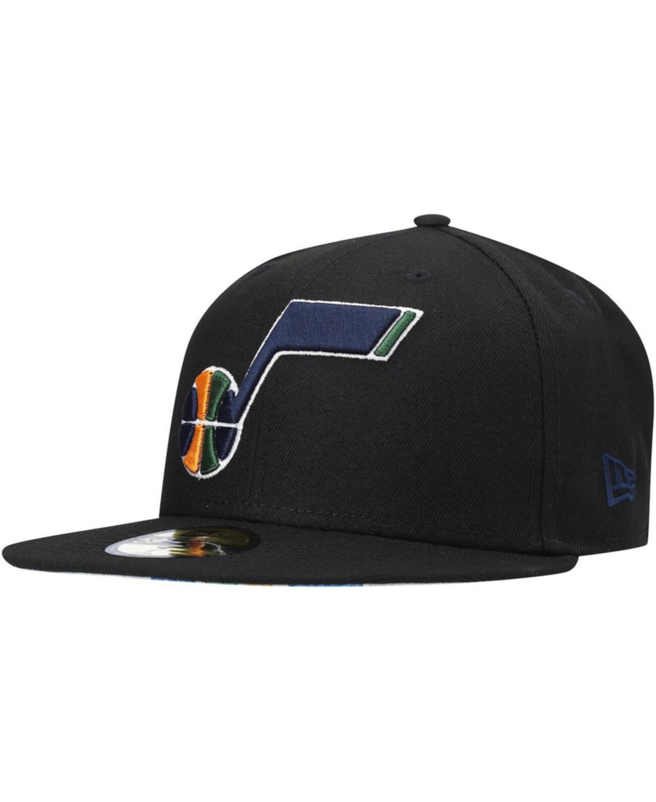 Men's Black Utah Jazz Team Wordmark 59FIFTY Fitted Hat New Era