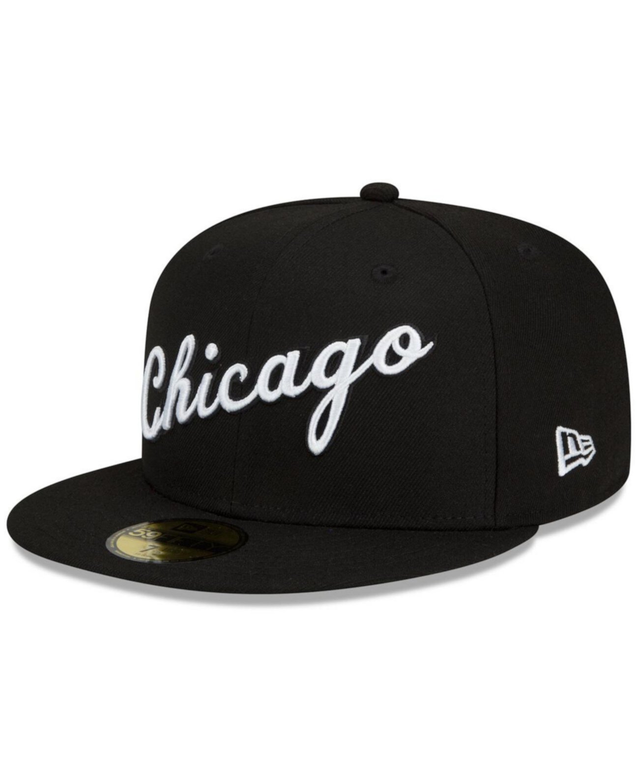 Men's Black, White Chicago Bulls 2021/22 City Edition Alternate 59Fifty Fitted Hat New Era