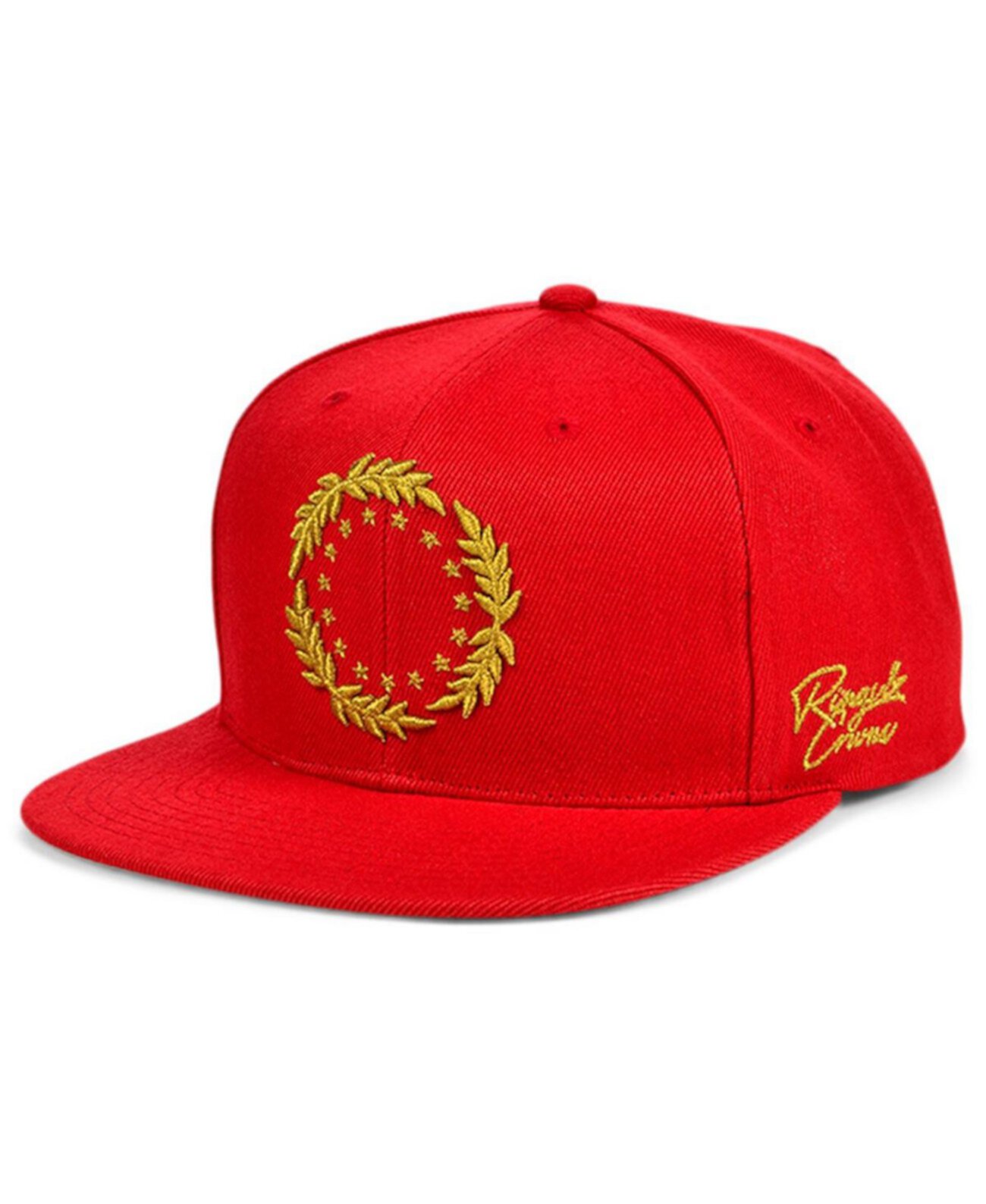 Мужская красная с золотым венком регулируемая шляпа Snapback Rings & Crwns