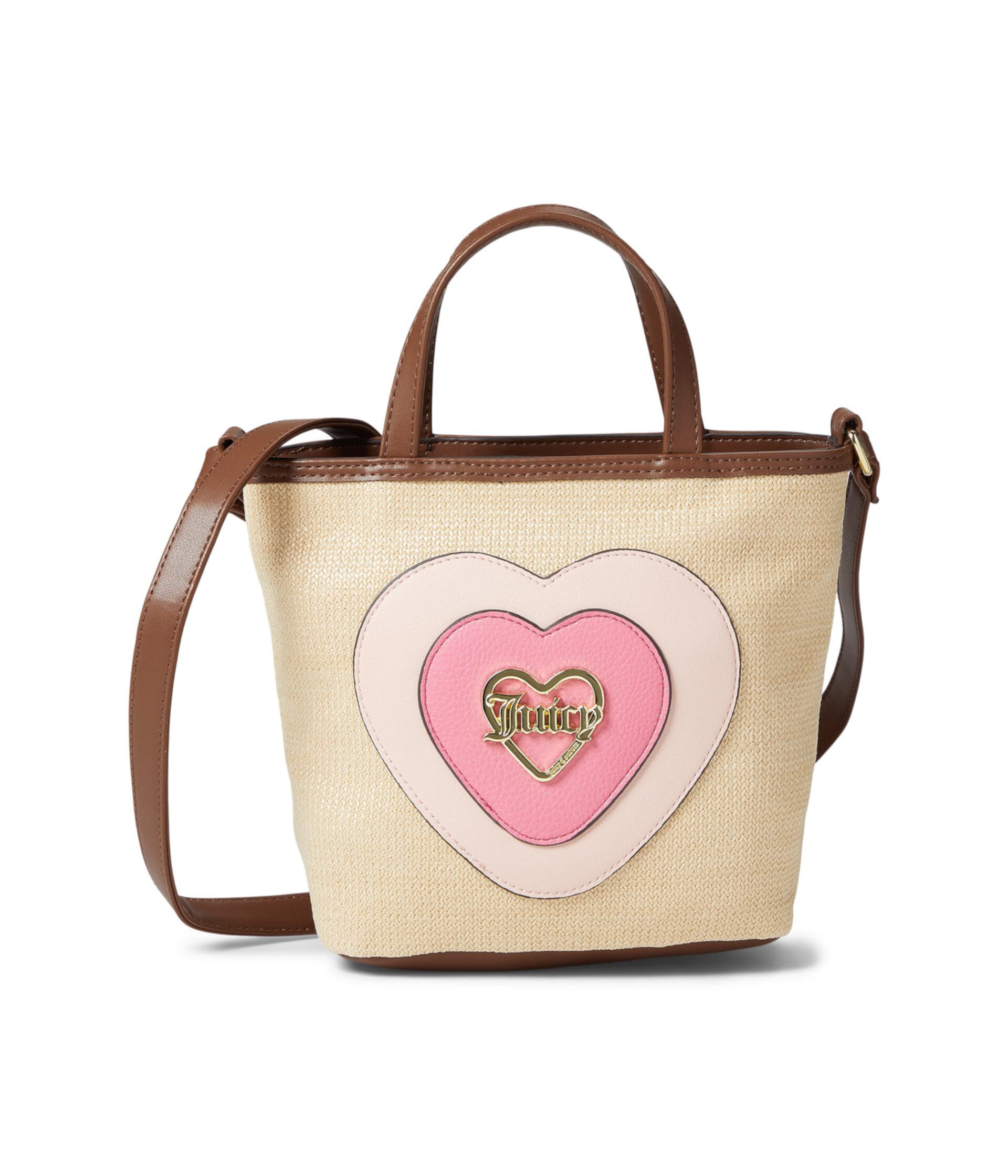 Маленькая объемная сумка-тоут A Little Piece Of Heart Juicy Couture