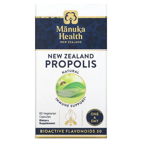 Новозеландский прополис, 60 вегетарианских капсул Manuka Health