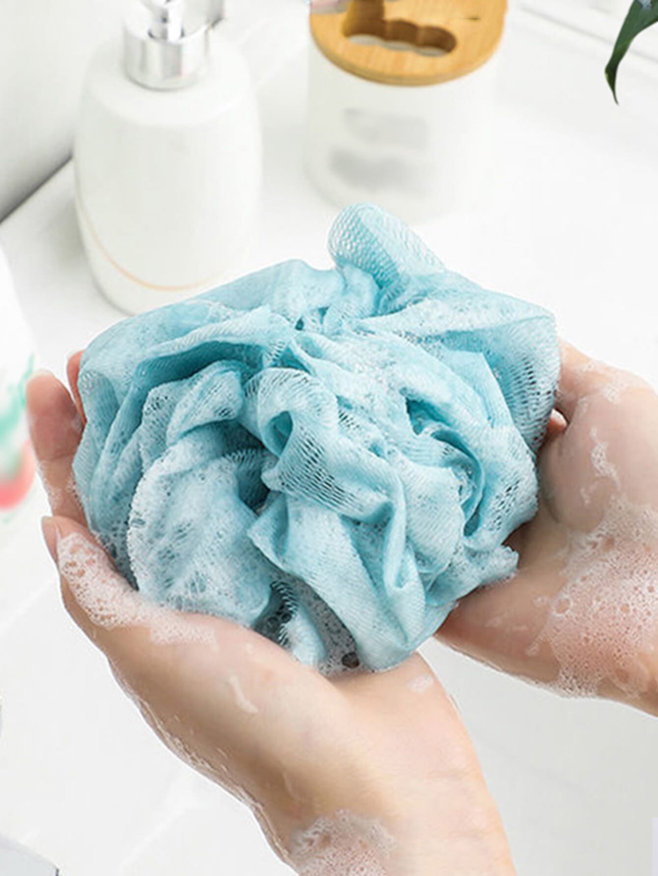 3шт Отшелушивающая перчатка для ванны &мочалка для ванны SHEIN