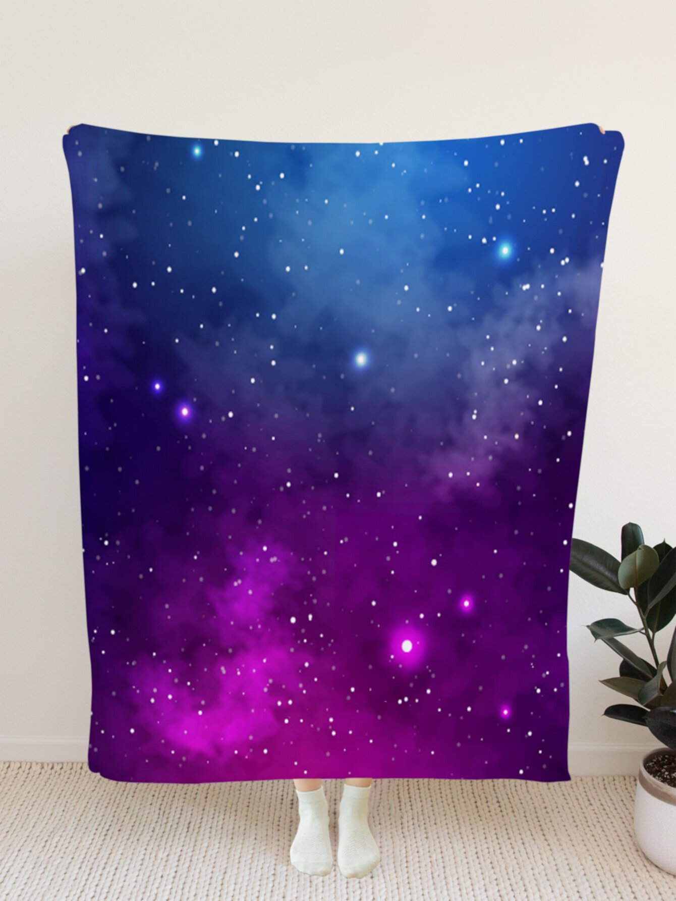 Одеяло с узором галактики SHEIN