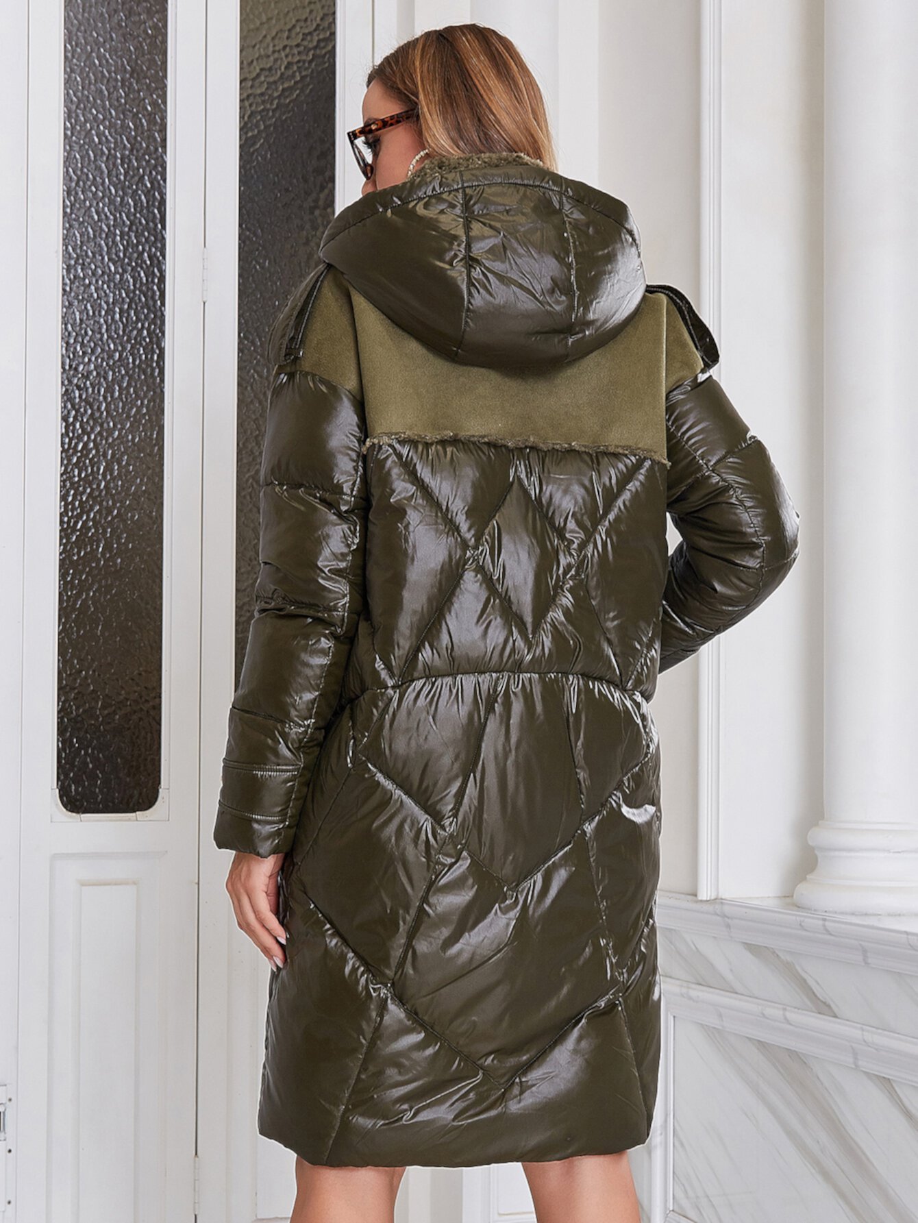 ZIAI Утепленная куртка с карманом на плюшевой подкладке с капюшоном ZIAI
