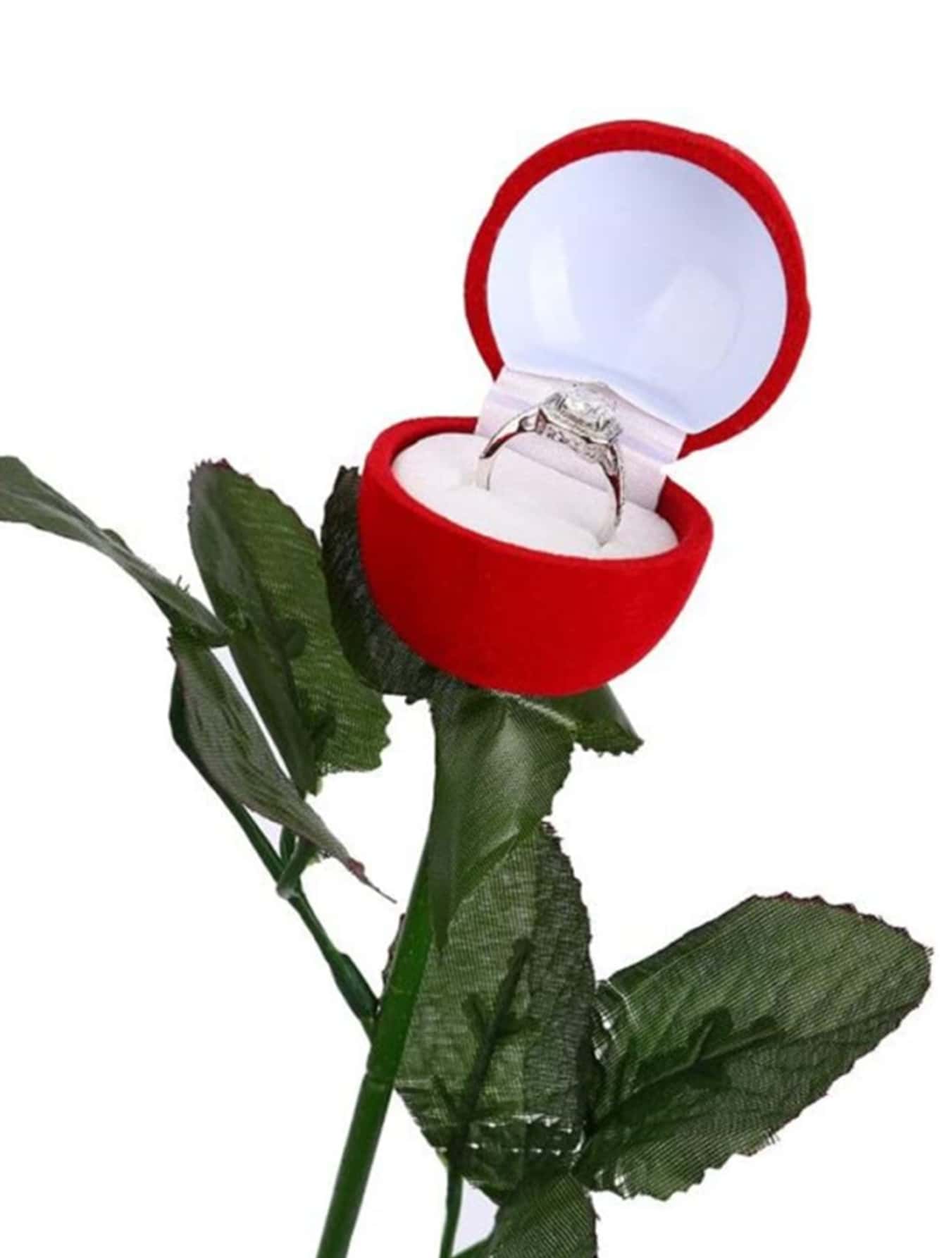 1шт Коробка кольца в форме розы SHEIN
