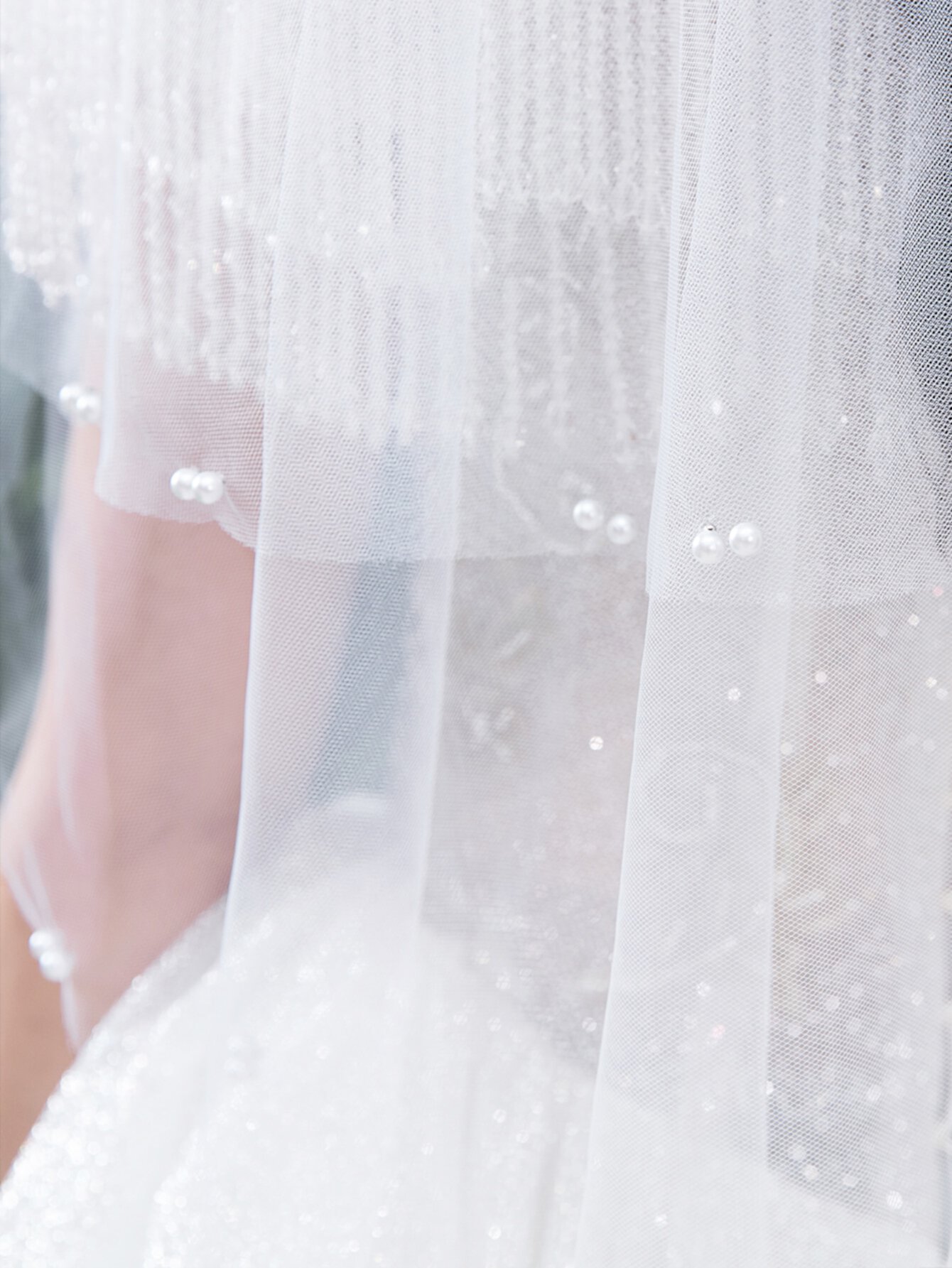 Свадебная фата с искусственным жемчугом SHEIN