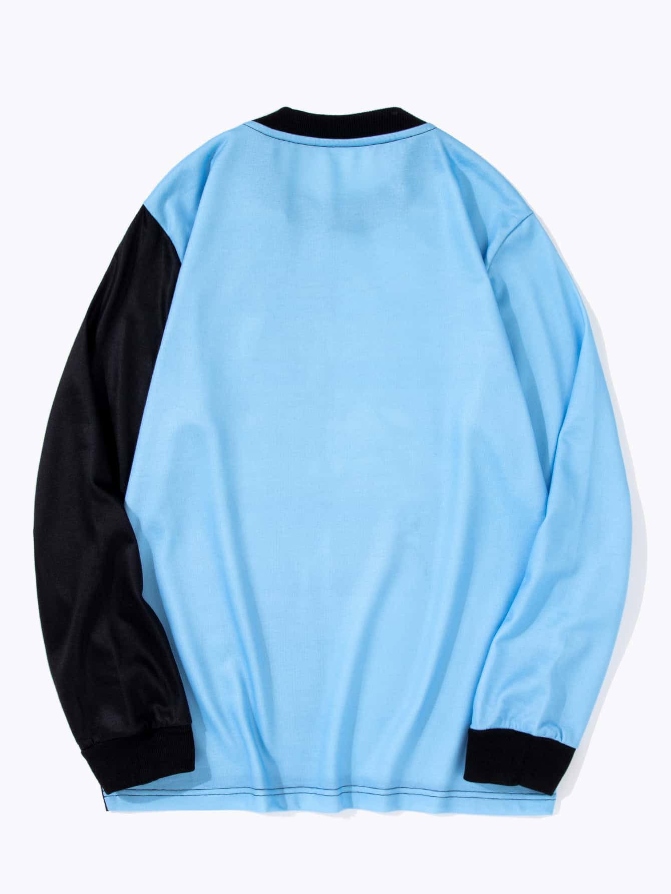 Пуловер двухцветный с принтом астронавта для мужчины SHEIN
