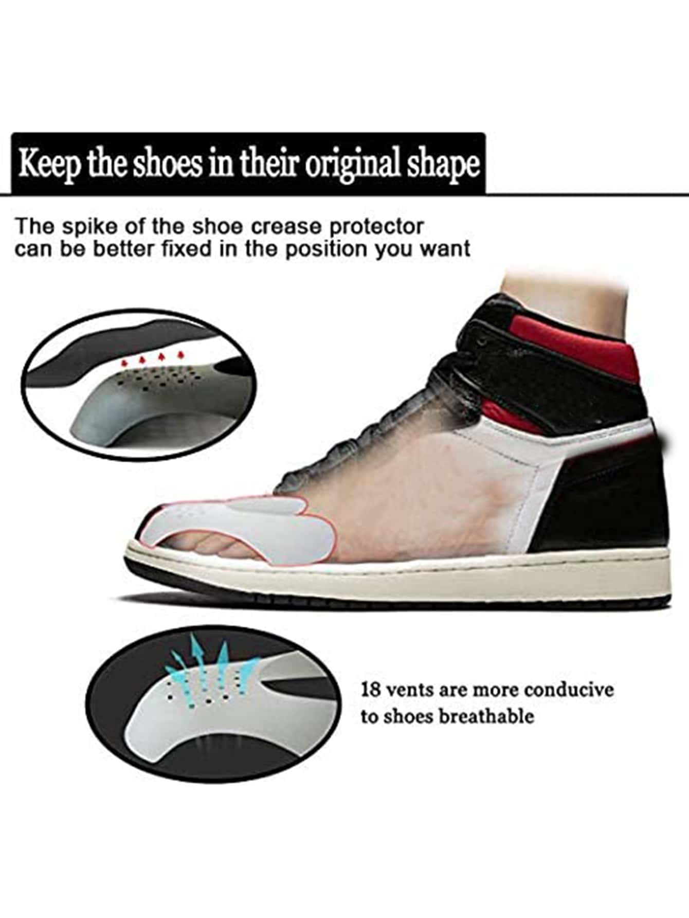 2шт Защита от складок для обуви случайного цвета SHEIN