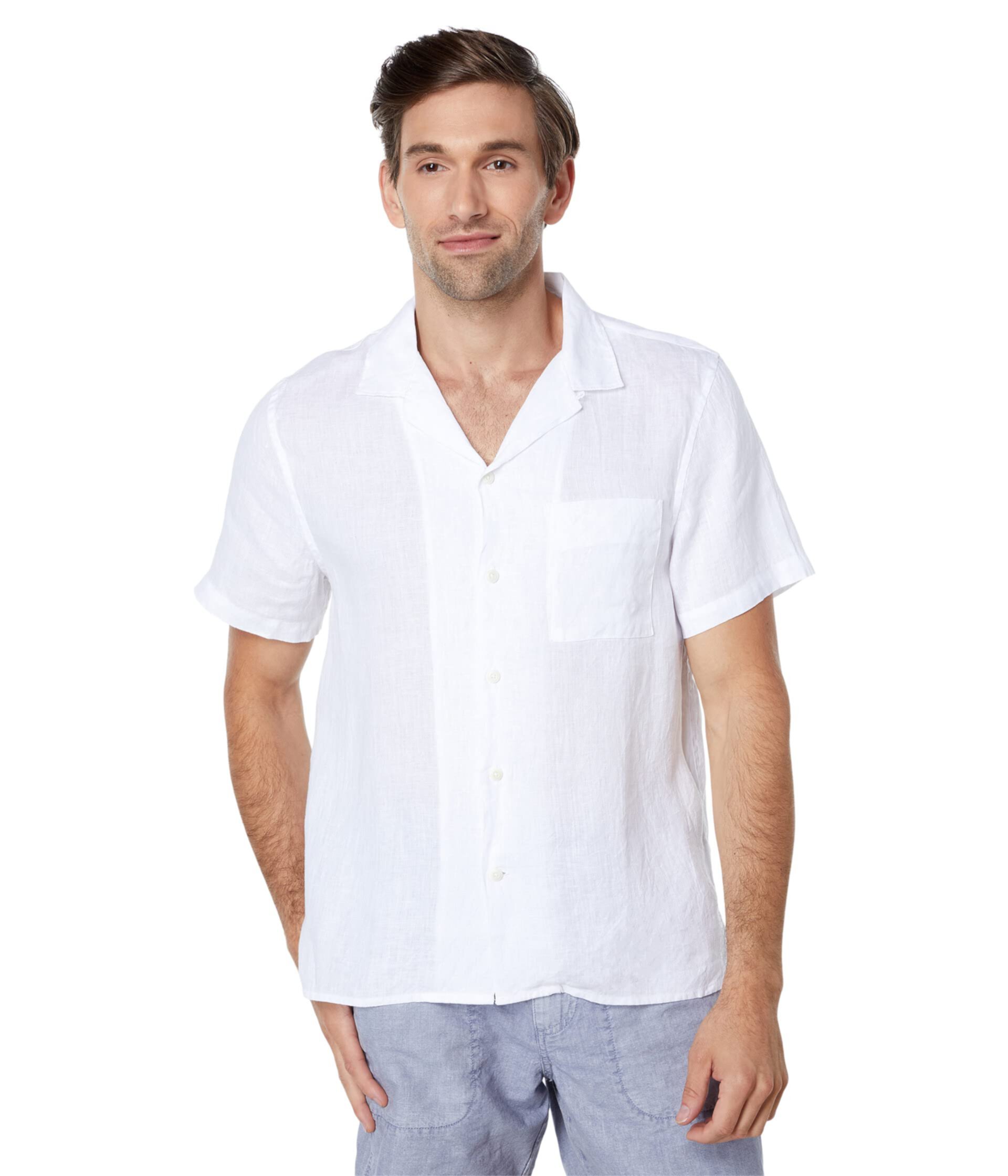 Рубашка с коротким рукавом с воротником из конопляного клуба Lucky Brand