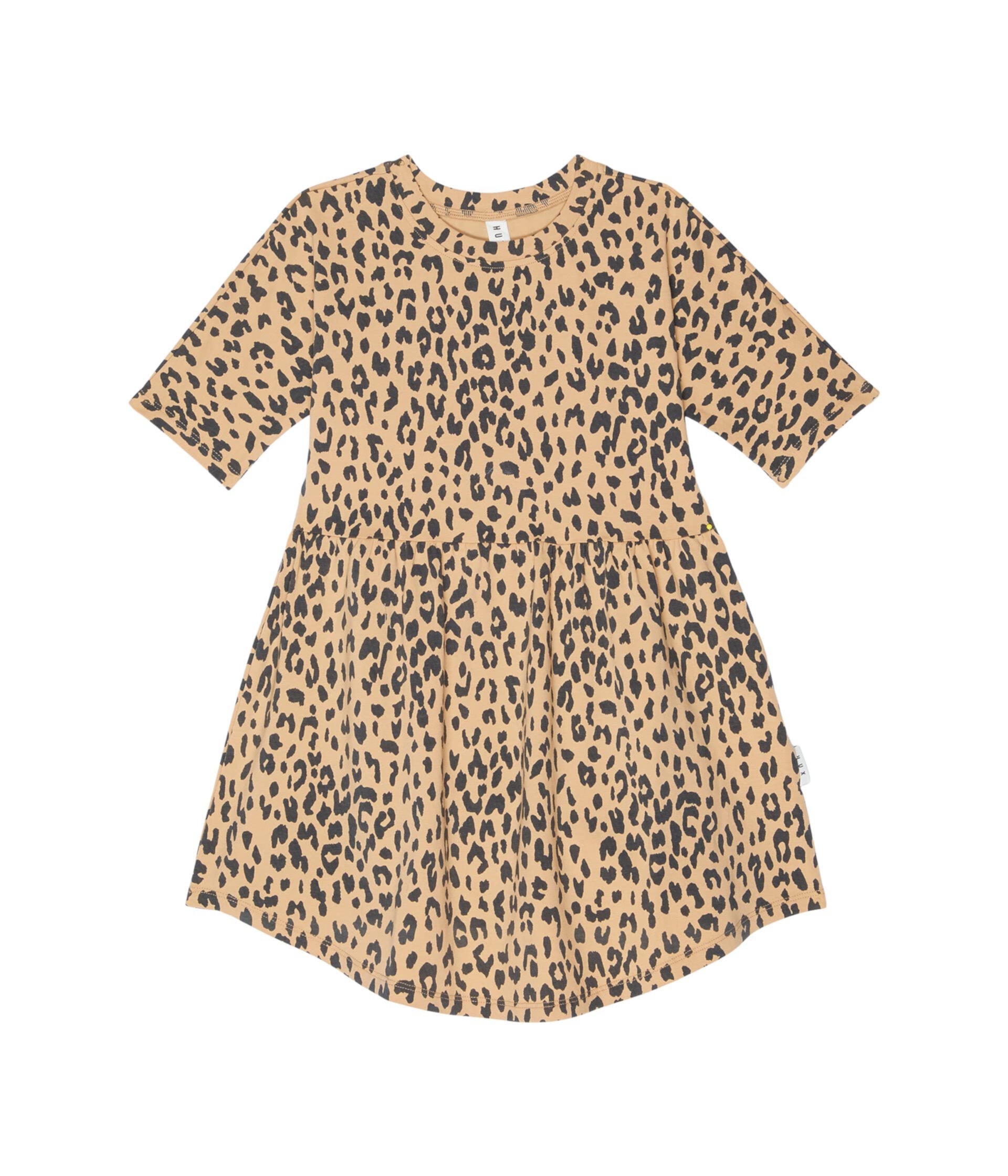 Платье с леопардовым принтом (для маленьких/больших детей) HUXBABY