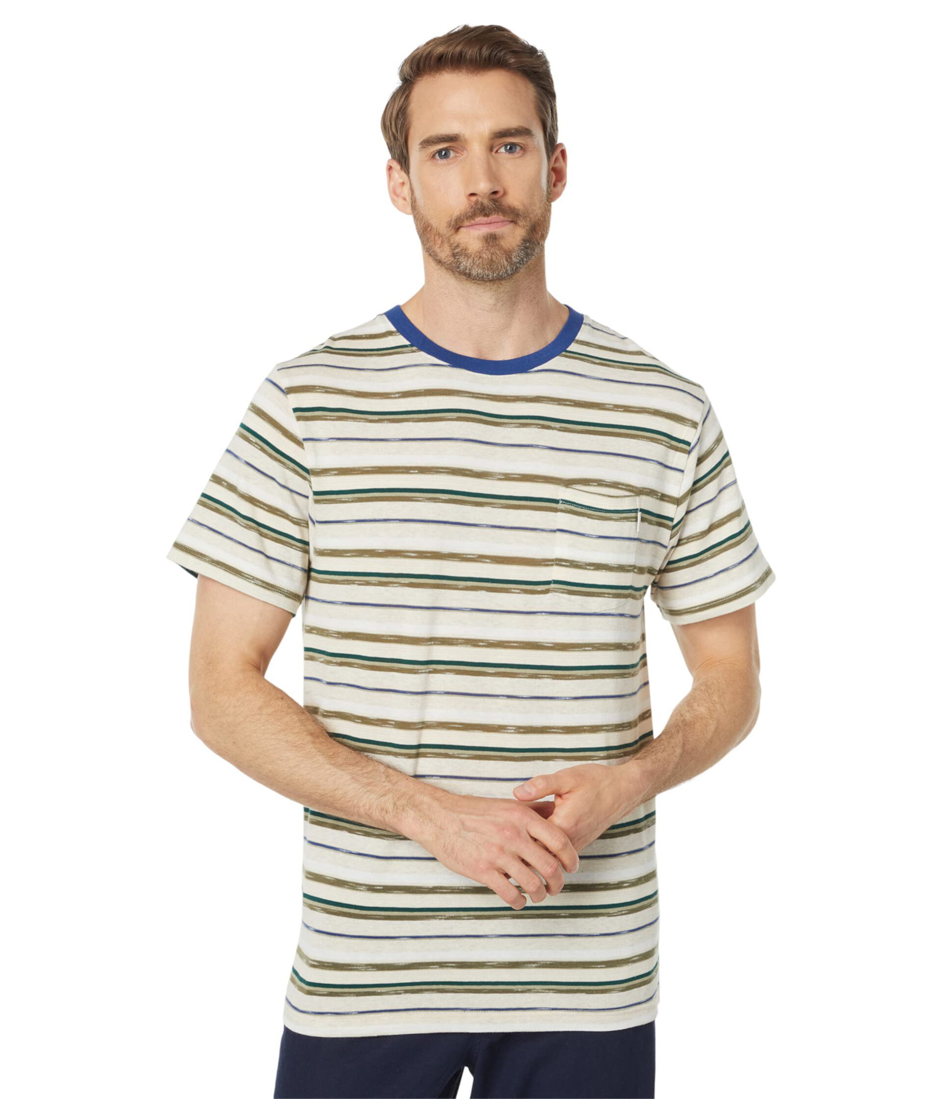 Повседневная полосатая футболка с коротким рукавом RHYTHM