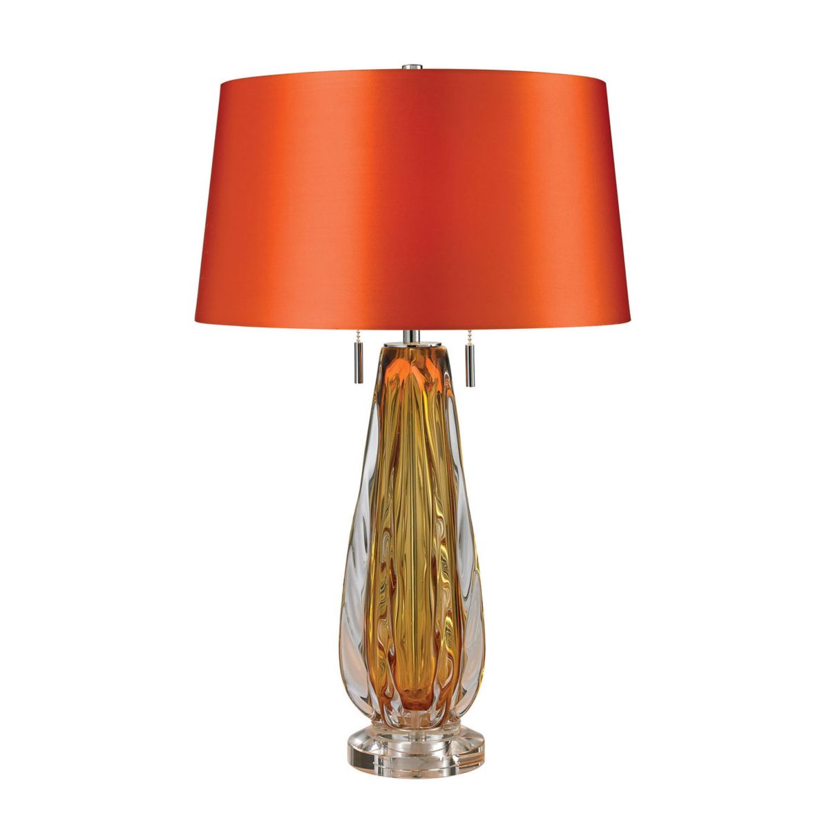 Amber glass lamp