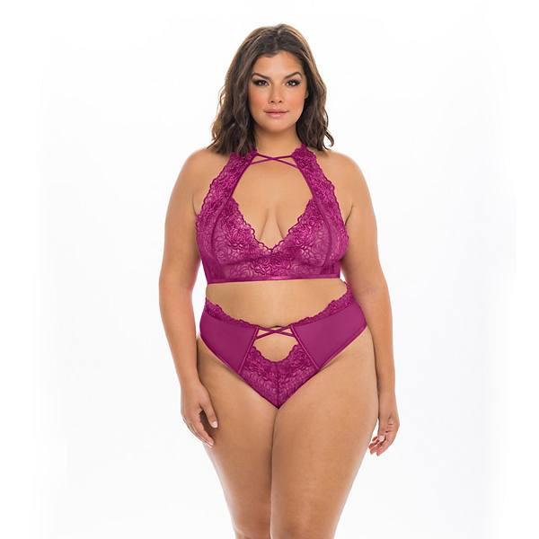 Комплект из 2 предметов Plus Size Oh La La Cheri Abrielle: бюстгальтер без косточек и трусики Oh la la Cheri