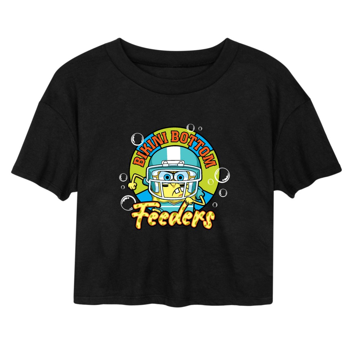 Укороченная футболка с футбольным рисунком «Губка Боб Квадратные Штаны» для юниоров Nickelodeon