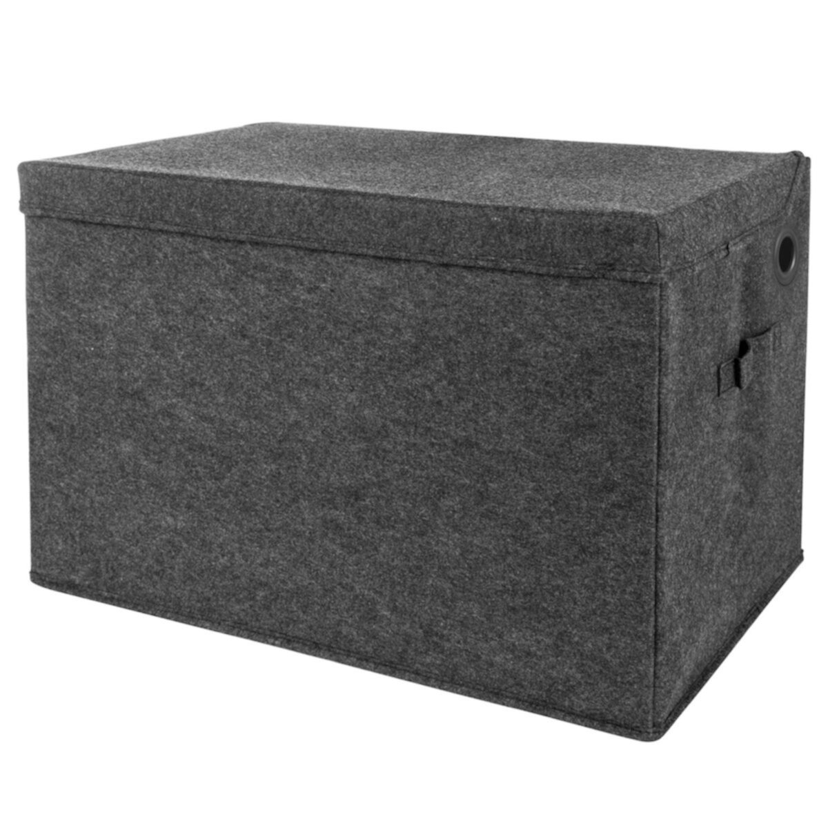 Sammy & Lou Charcoal Gray Solid Color Felt Toy Box Sammy & Lou