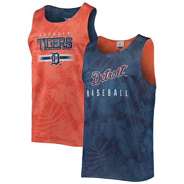 Мужская Футболка FOCO Navy Detroit Tigers Floral Reversible Mesh Foco