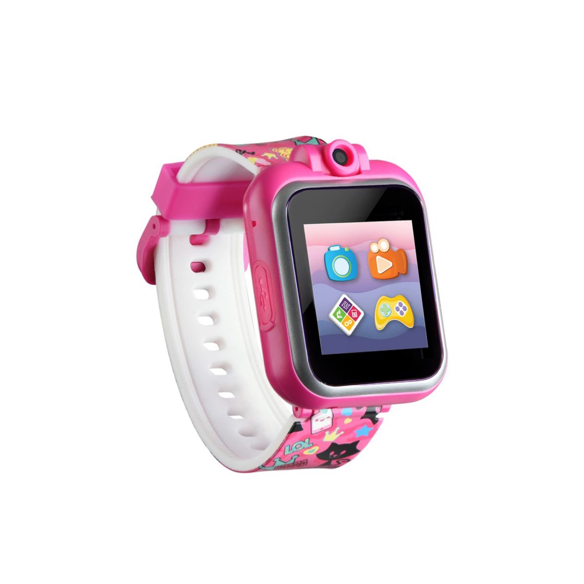 Смарт-часы iTouch PlayZoom 2 для детей цвета фуксии с котиками и принтом Playzoom