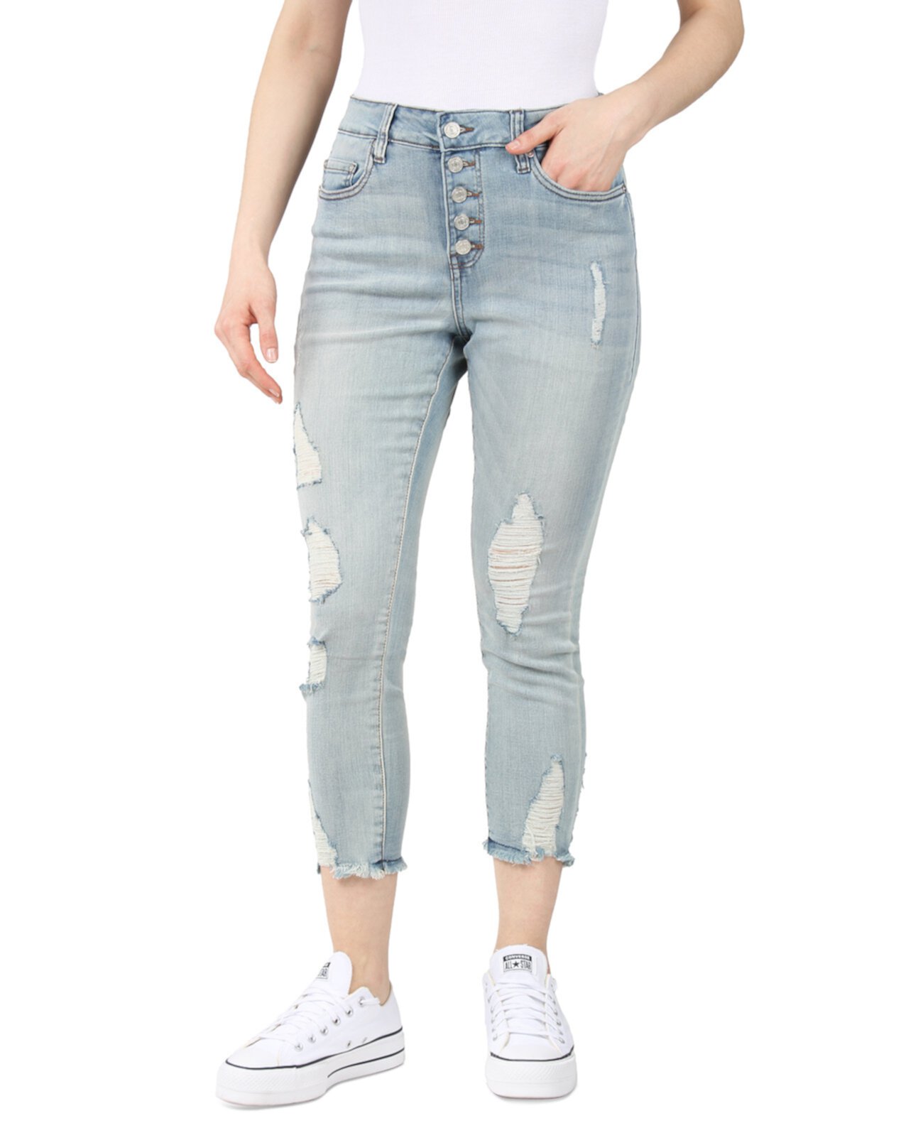 Укороченные джинсы с потертостями для подростков Indigo Rein
