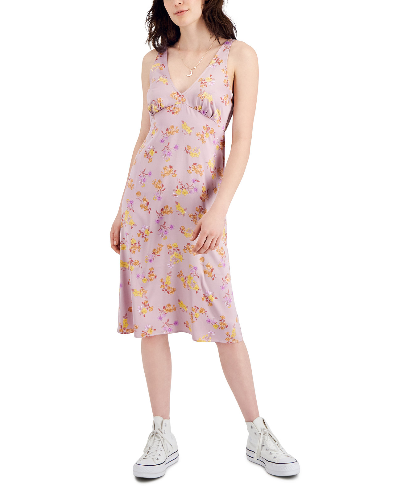 Платье миди с V-образным вырезом и расклешенной юбкой для юниоров Hippie Rose