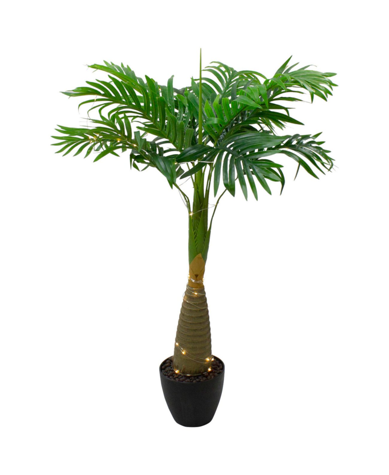 LED Lighted Potted Artificial Palm Plant, 38" Northlight