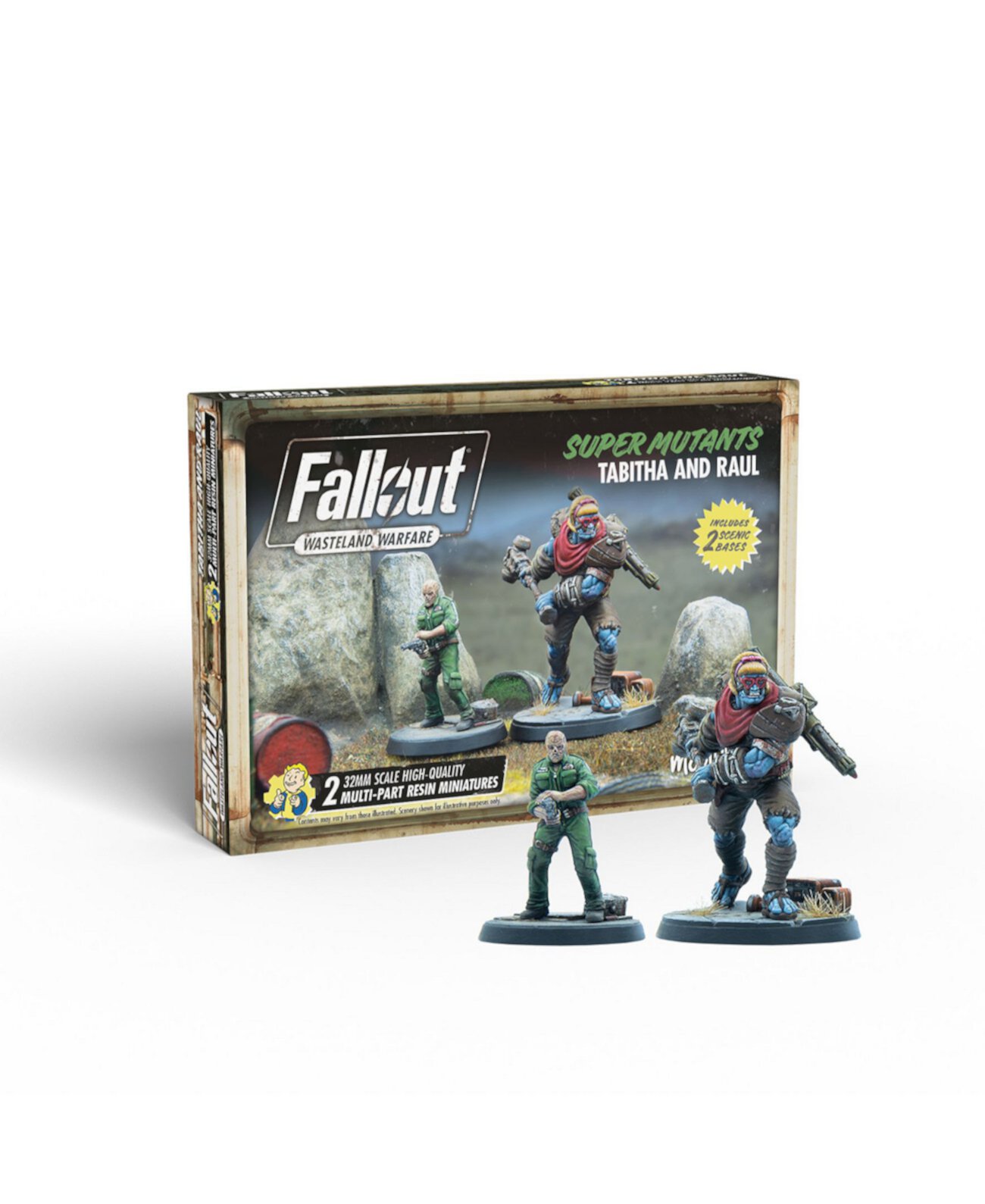 Fallout Wasteland Warfare Super Mutants Табита и Рауль, 2 предмета Modiphius