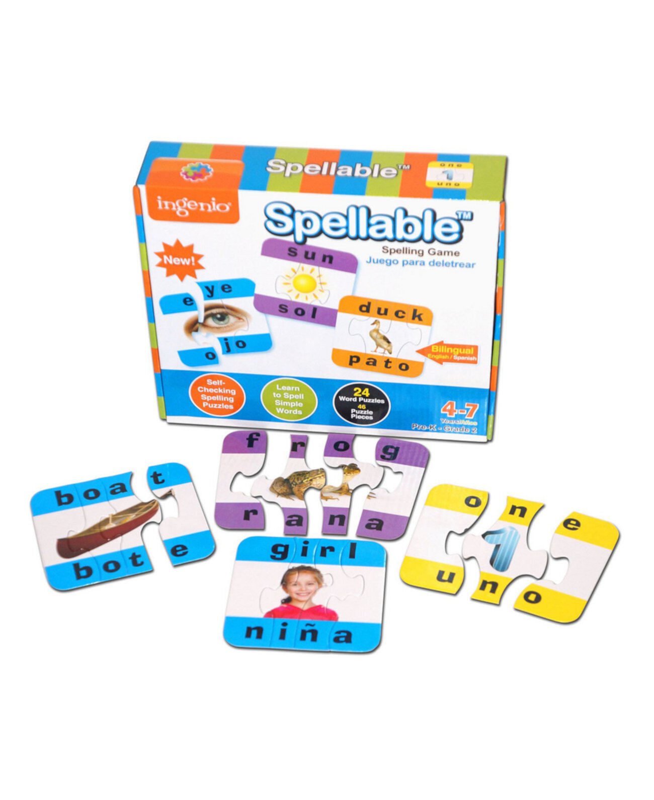 Spellable, Набор орфографических головоломок, 46 деталей Smart Play
