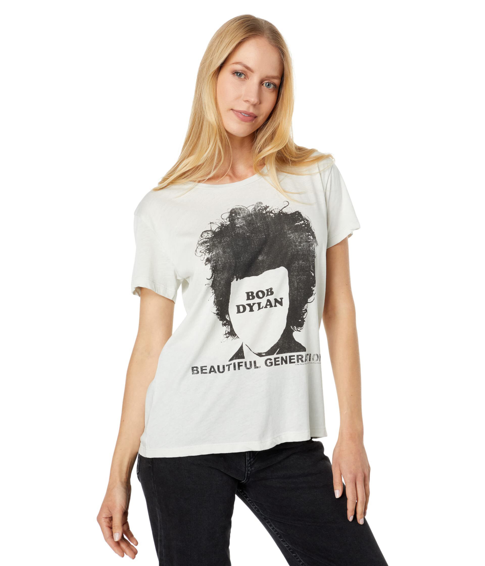 Футболка Bob Dylan Beautiful Generation из переработанного винтажного джерси для всех Chaser