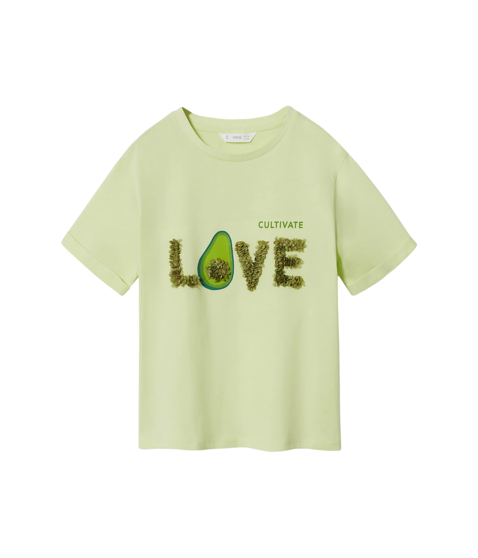 Детская футболка Avocado от MANGO Kids из 100% хлопка с графическим принтом и комфортной посадкой MANGO Kids