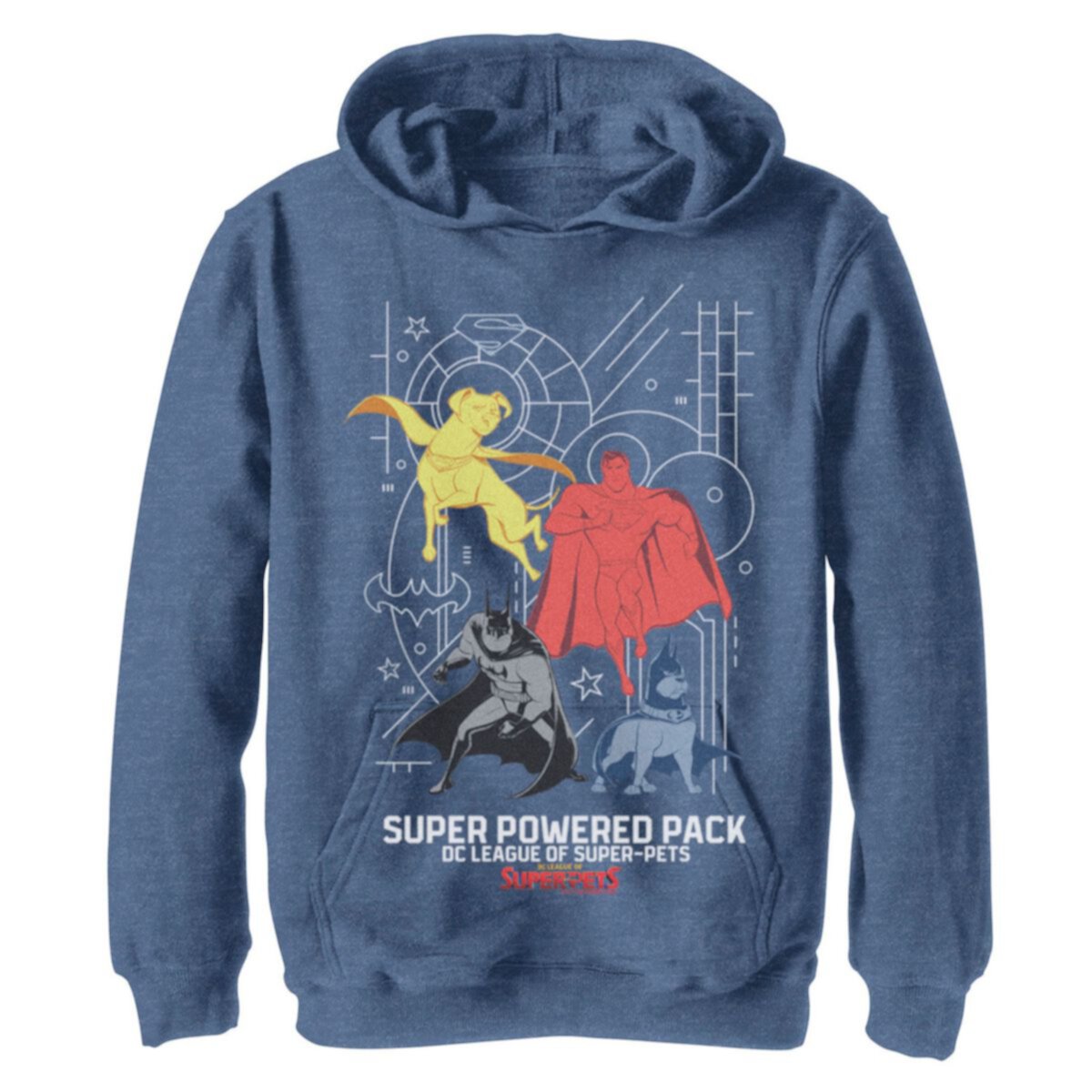 Толстовка DC Super Pets Power Pack Super Dou и Bat Duo для мальчиков 8–20 лет DC Comics