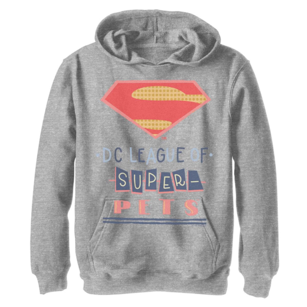 Джерси DC Comics Для мальчиков DC Super Pets Superman Logo Hoodie DC Comics