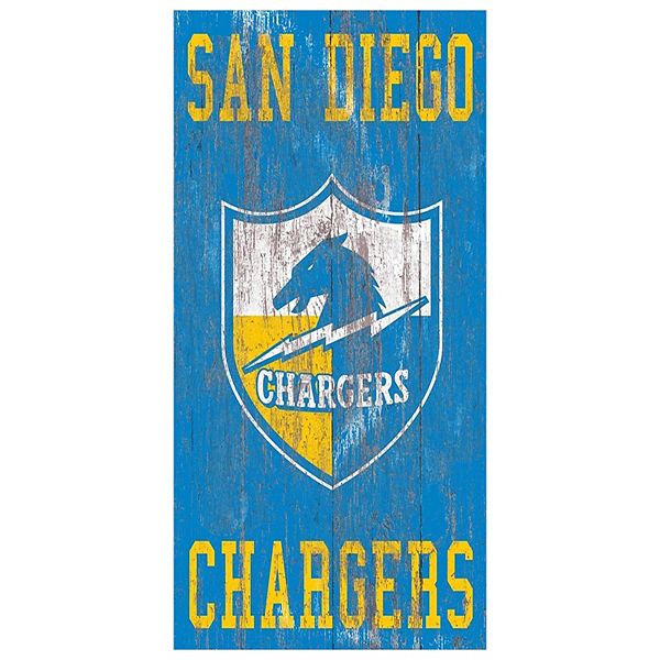 Декоративная настенная вывеска San Diego Chargers для фанатов, 30x15 см, МДФ Fan Creations