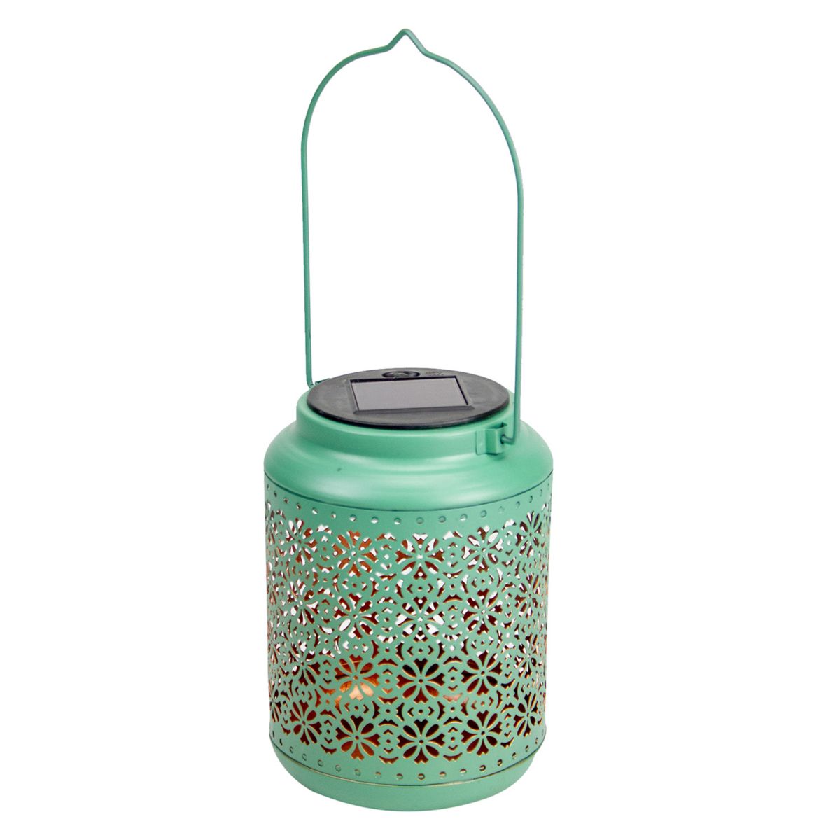 Cutout Floral Outdoor Solar Lantern Table Decor Northlight