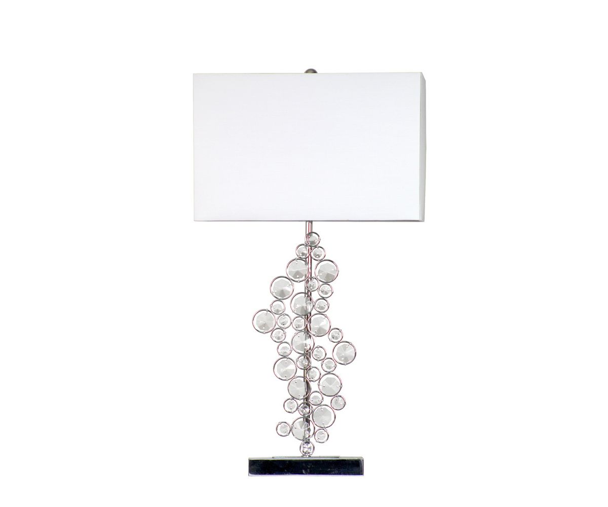 Элегантный дизайн с блестками и хромированной настольной лампой с призматическими кристаллами Elegant Designs