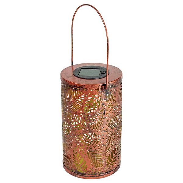 Bronze Finish Foliage Outdoor Solar Lantern Table Decor Northlight